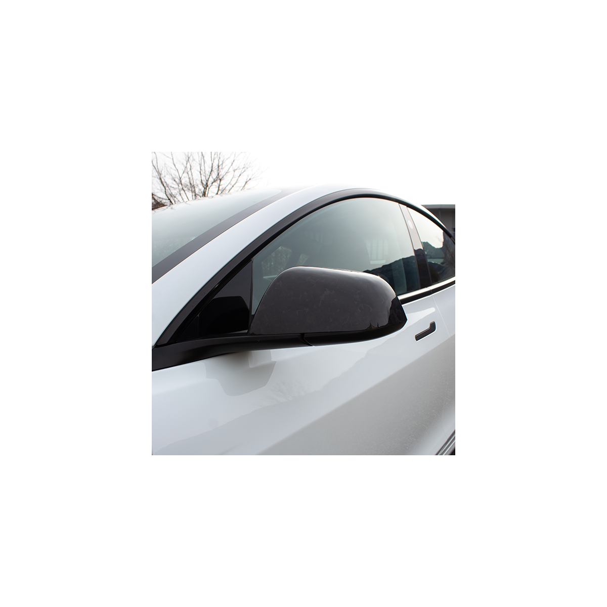 Carbon Rearview Mirror Cover - Tesla Model 3
