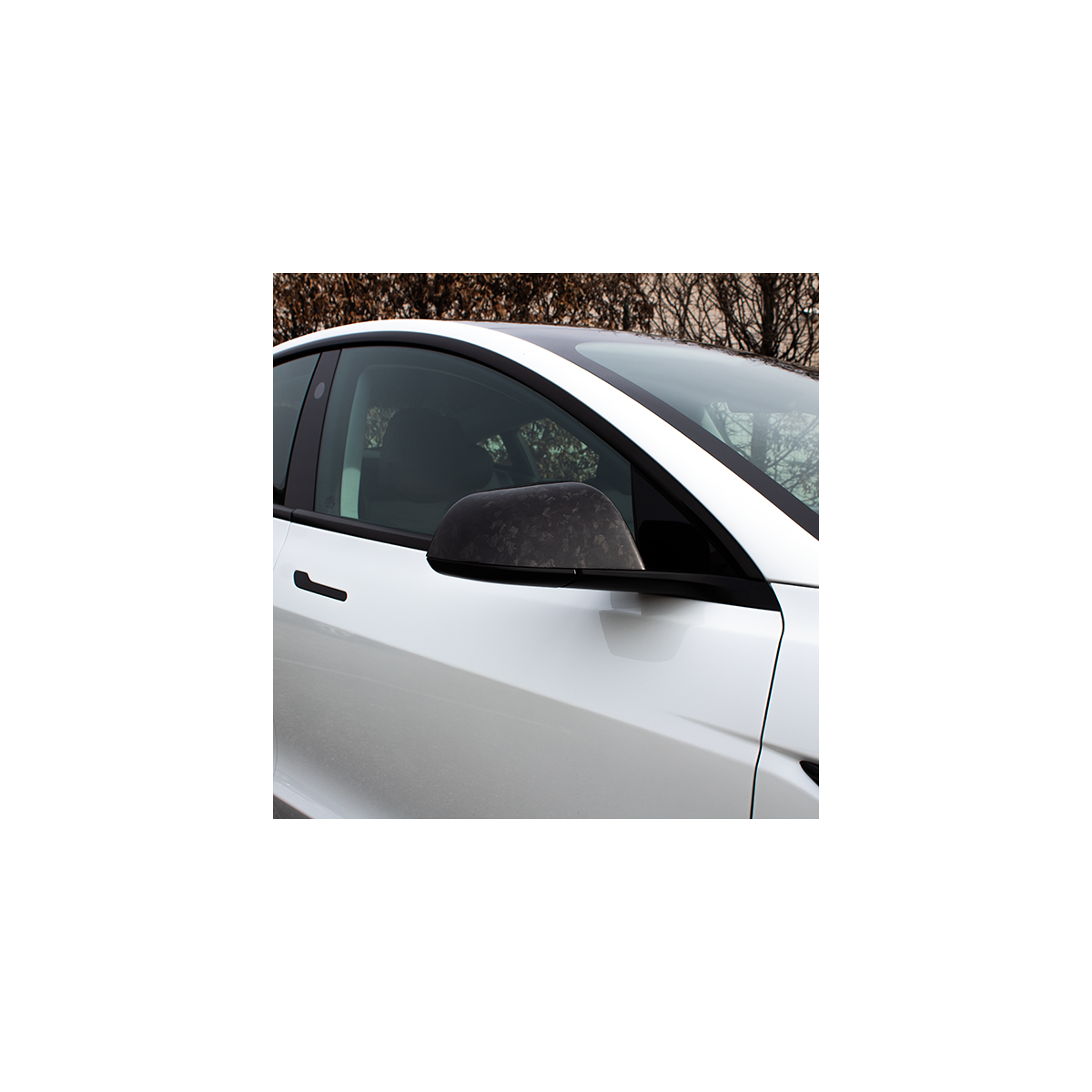 Carbon Rearview Mirror Cover - Tesla Model 3
