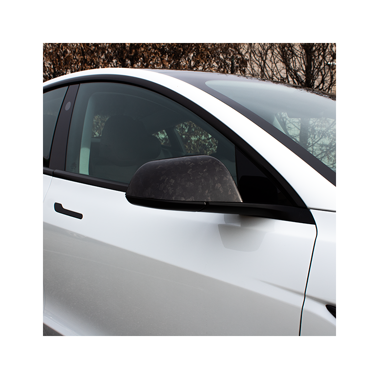 Carbon Rearview Mirror Cover - Tesla Model 3