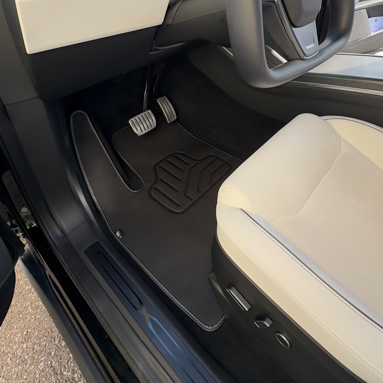 PVC-Fußmatten für Tesla Model X LR & Plaid 2022+