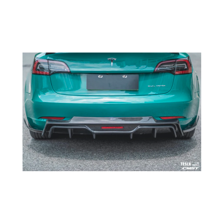 Diffusore posteriore in carbonio CMST® V5 - Tesla Model 3