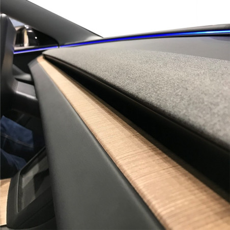 Instrumentbräda i trä för Tesla Model 3 Highland 2024+ och Model Y 2025+ Juniper
