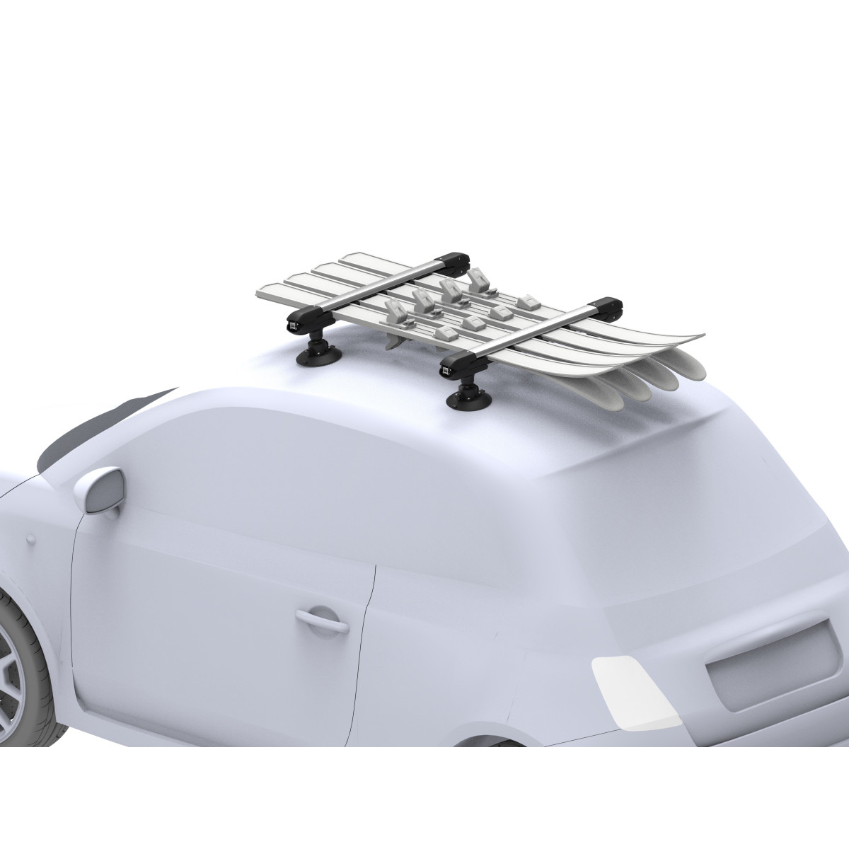 Suport pentru schiuri și snowboarduri cu ventuze TreeFrog pentru Tesla Model 3, Y, S și X