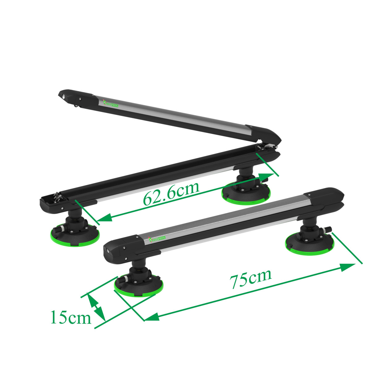 Suport pentru schiuri și snowboarduri cu ventuze TreeFrog pentru Tesla Model 3, Y, S și X
