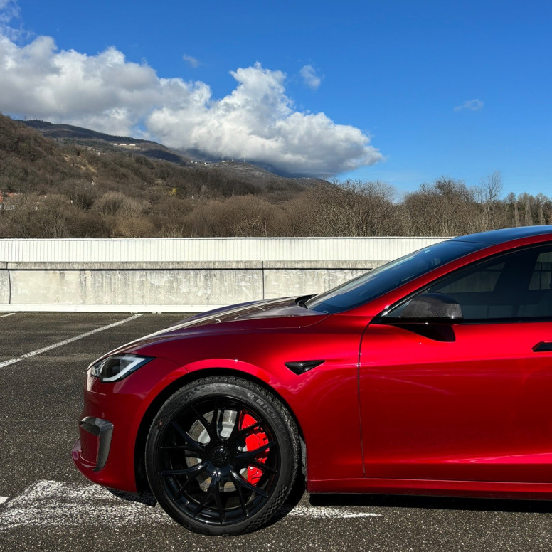 Tesla Model S Plaid Μπροστινό φως ομίχλης άνθρακα για LR & 2022+