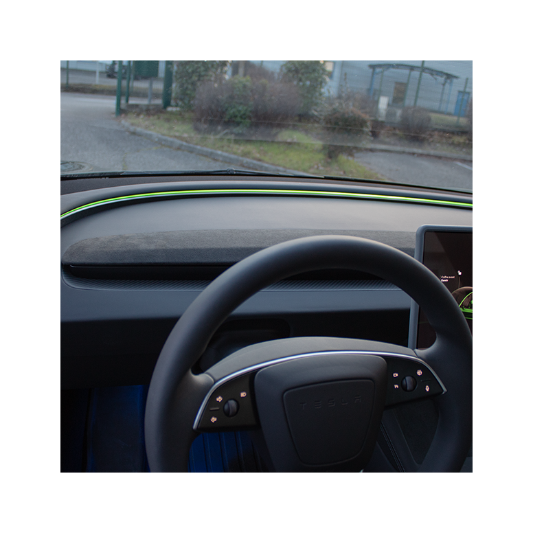 Inserção de carbono no painel de instrumentos para Tesla Model 3 Highland 2024+ e Model Y Juniper 2025+