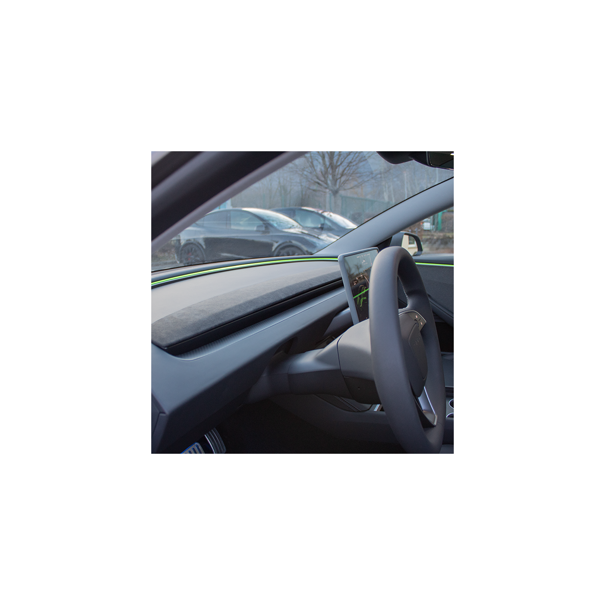 Inserto per cruscotto in carbonio per Tesla Model 3 Highland 2024+ e Model Y Juniper 2025+
