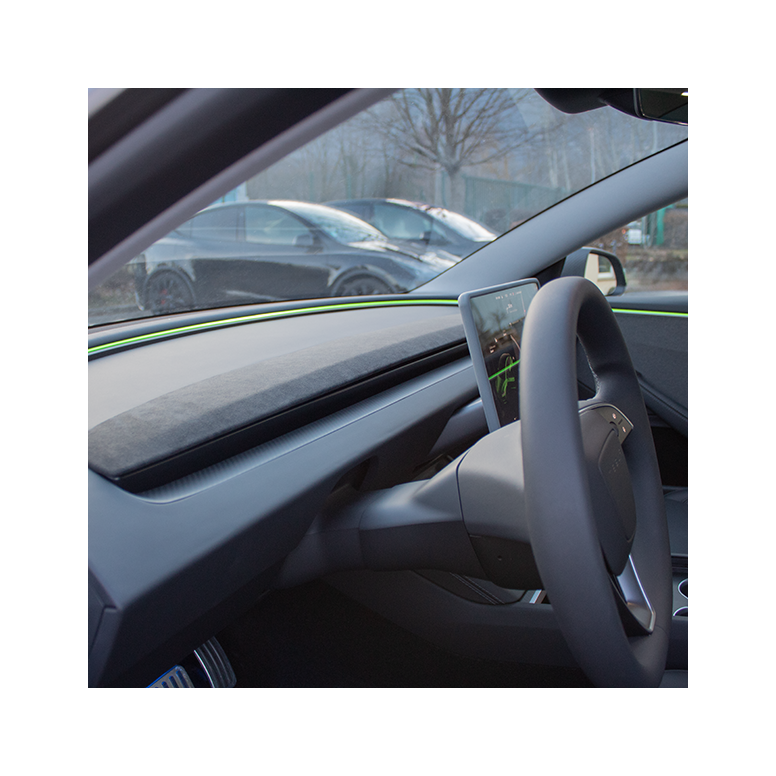 Inserto per cruscotto in carbonio per Tesla Model 3 Highland 2024+ e Model Y Juniper 2025+