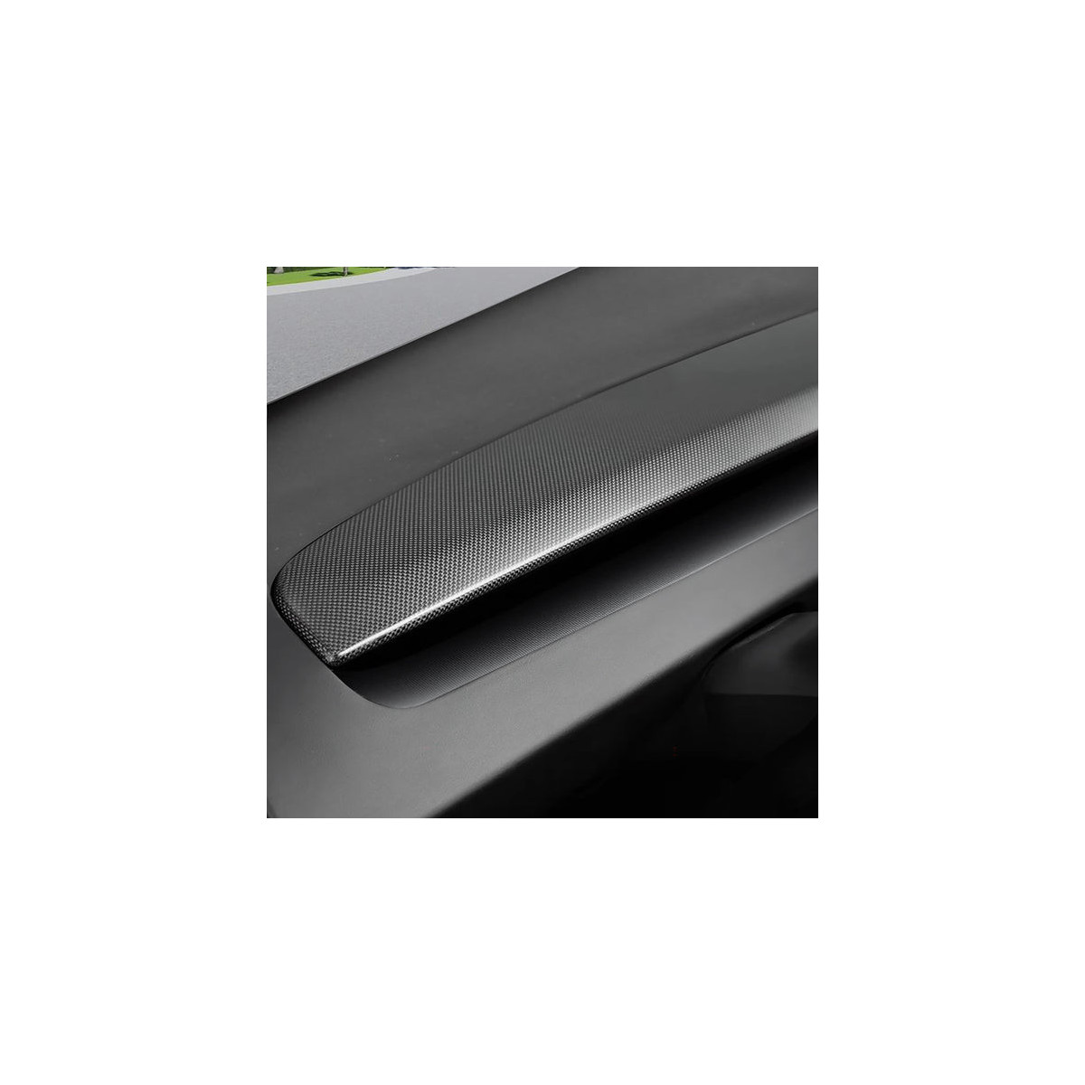 Prístrojová doska z uhlíkových vlákien "Plain Weave" pre Tesla Model 3 Highland 2024+ a Model Y Juniper 2025+