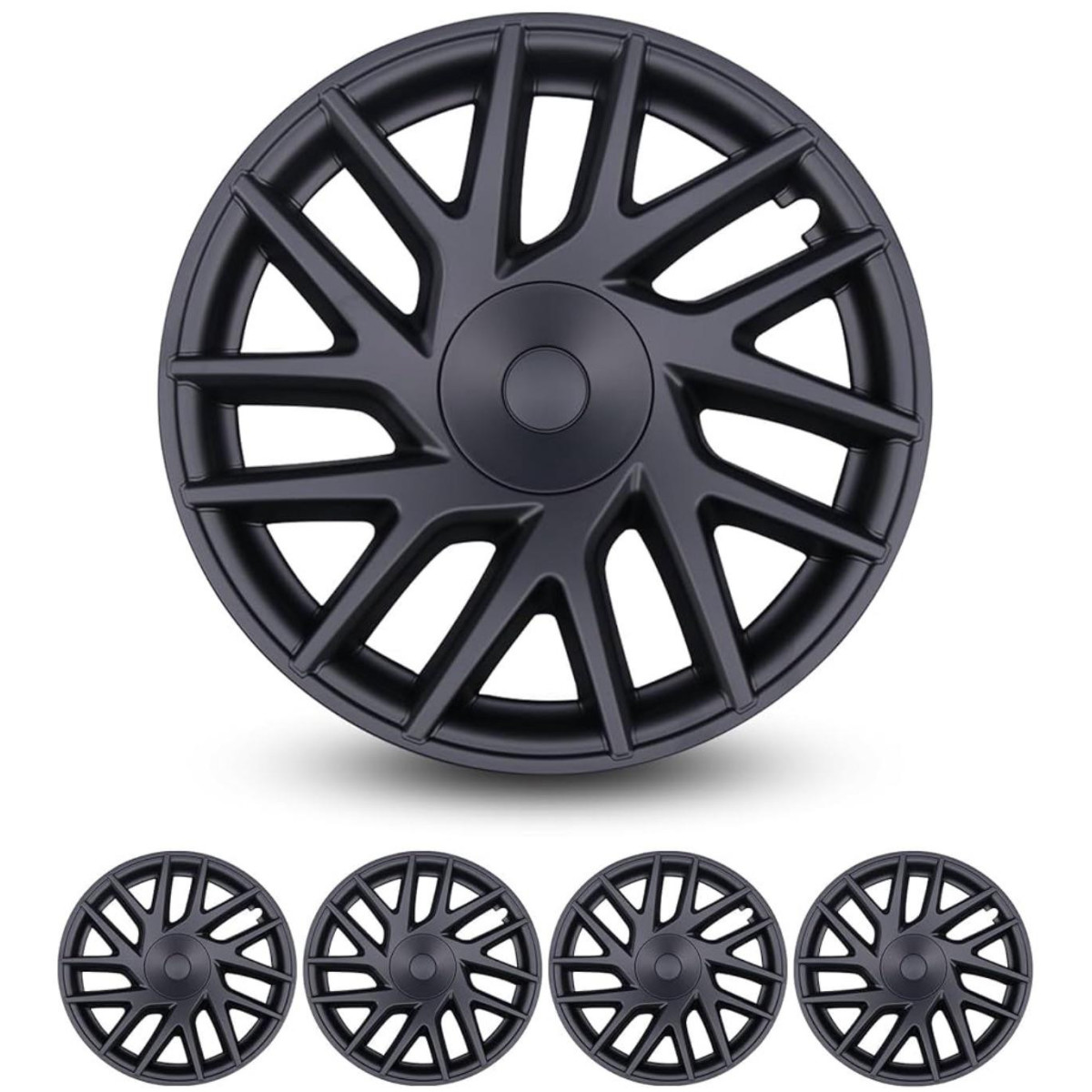 Set di 4 copricerchi Photon nero opaco da 18" per Tesla Model 3 Highland 2024+