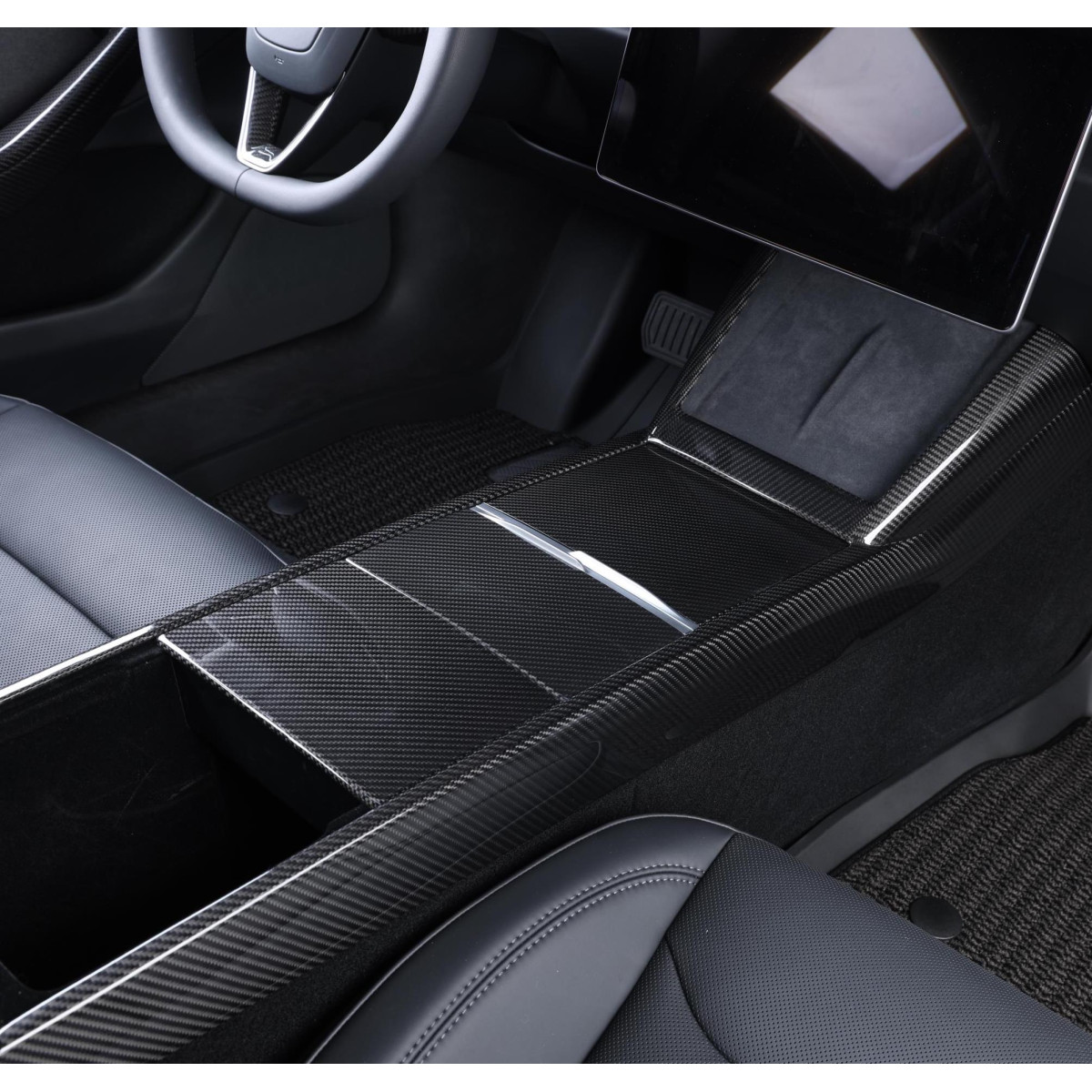 Consola do centro de carbono - Tesla Model 3 e Model Y 2021 +