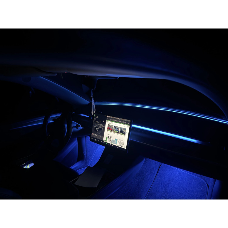 Dashbordbelysningssett for Tesla Model 3 2019-2023 og Model Y 2022-2024