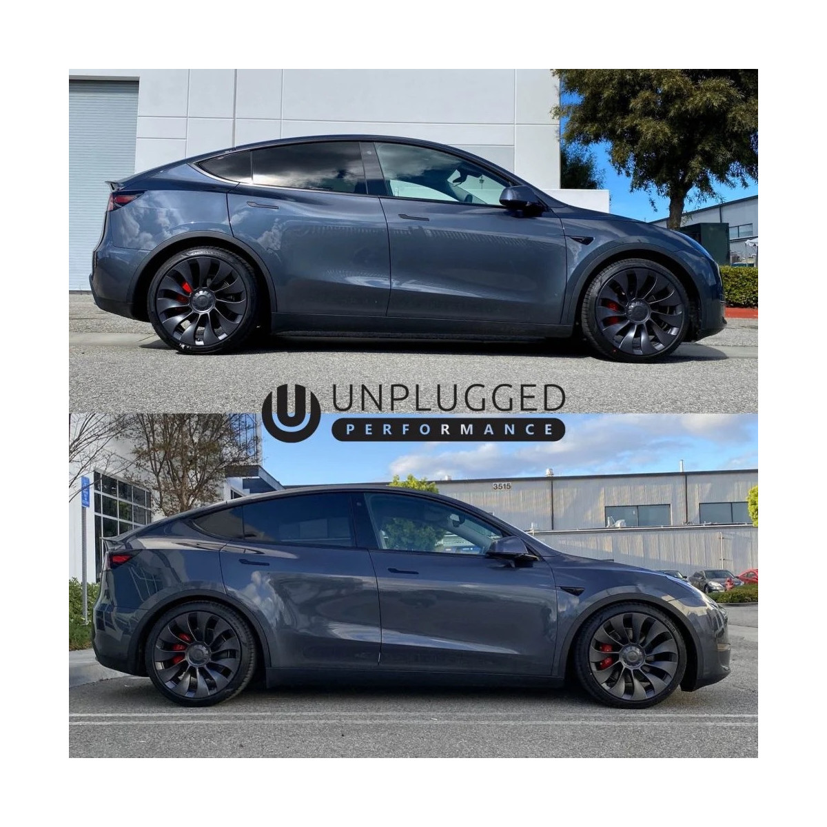 Lineære sænkningsfjedre med dobbelt kompression til Tesla Model Y - Unplugged Performance
