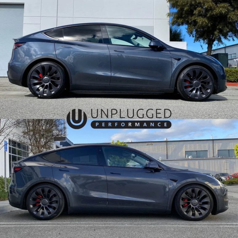 Molas de rebaixamento lineares com dupla taxa de compressão Para Tesla Model Y - Unplugged Performance