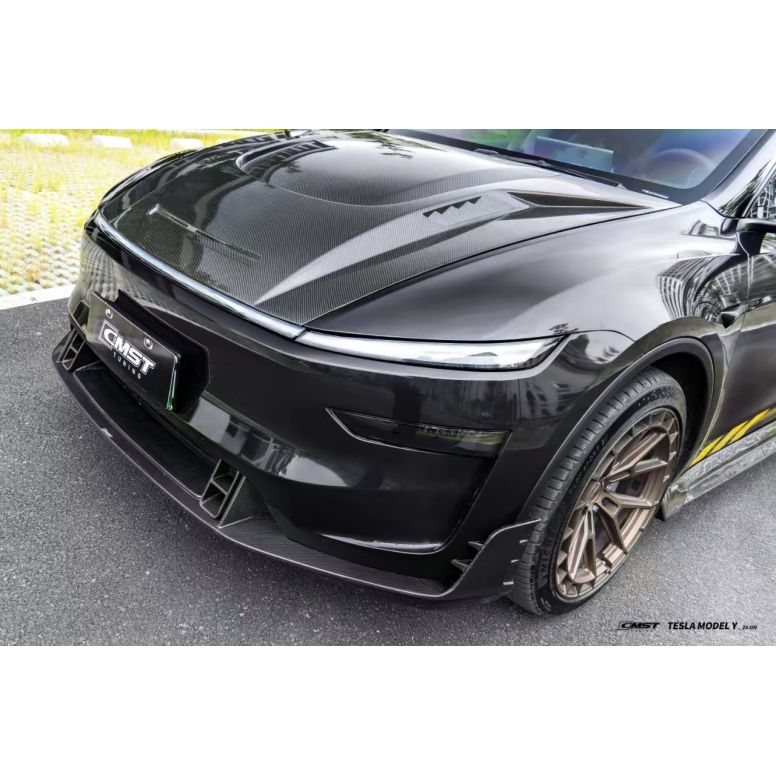 V1 lamă frontală din carbon CMST pentru Tesla Model Y Juniper 2025+
