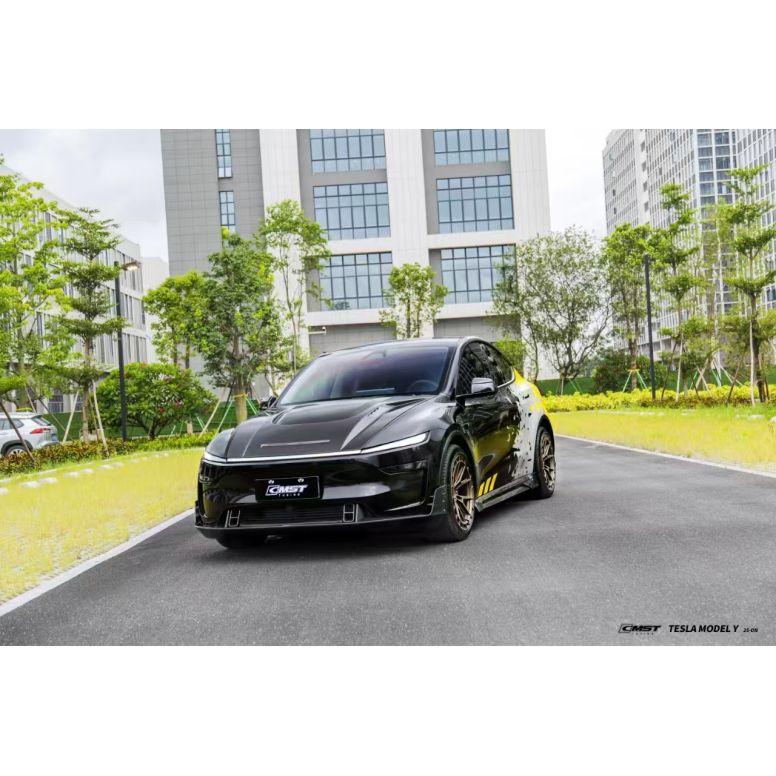 V1 lamă frontală din carbon CMST pentru Tesla Model Y Juniper 2025+