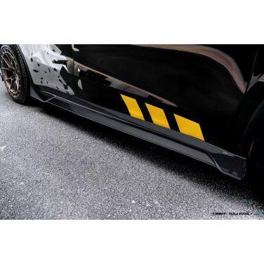 Jupes latérales en carbone CMST V2 pour Tesla Model Y Juniper 2025+