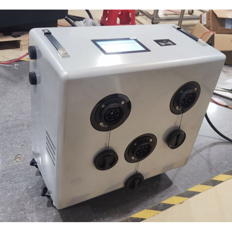 Mobile and portable three-phase charging station 3 x 7.2 kW T2 sockets