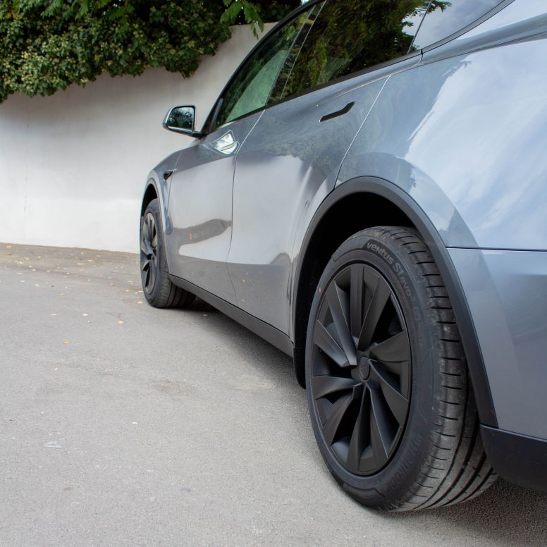 Lot De 4 Enjoliveurs Roue 19 Pouces Tesla Model Y 2019-2024 - Hubcaps ABS Noir Mat Protecteurs Jantes