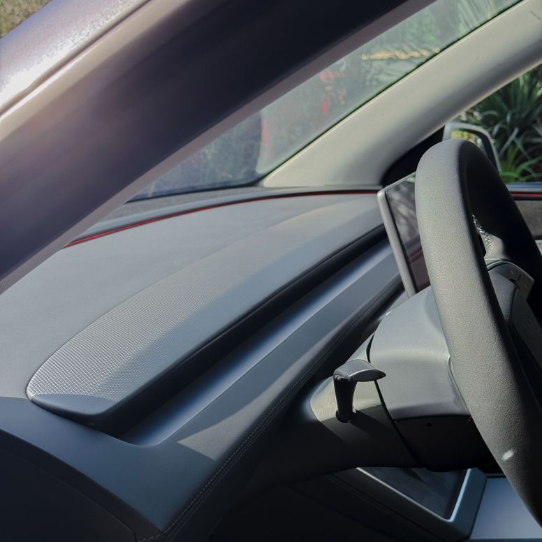 Ταμπλό από ανθρακονήματα "Plain Weave" για Tesla Model 3 Highland 2024+ και Model Y Juniper 2025+