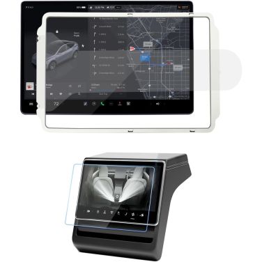 Verre de protection écran central avec guide d'installation pour Tesla Model 3 et Y