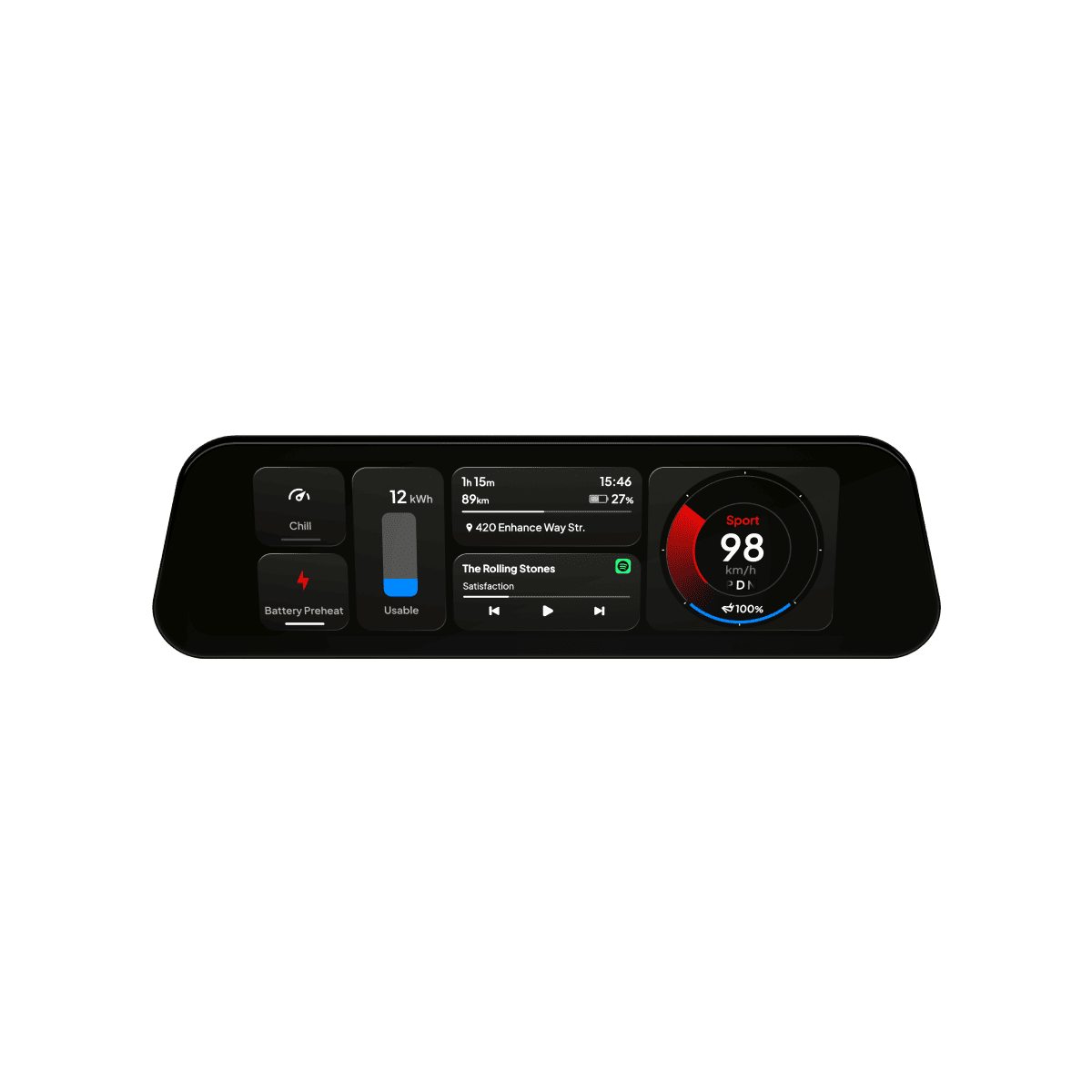 S3XY Instrumentpanel - Förbättra - Apple CarPlay Android Auto smart skärm