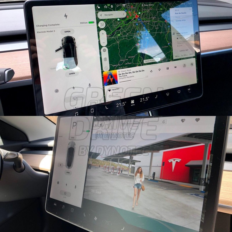Navigation Touchscreen 15 pollici GPS HD Vetro Temperato Pellicola Protettiva Antigraffio RUIYA Per Tesla Model 3 2020+ / Model Y 2018+ 