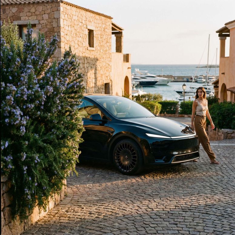 The New Aero The Razor Tesla Σετ 4 τροχών 19 ιντσών με διαμορφωμένη ροή κατεύθυνσης για Model Y