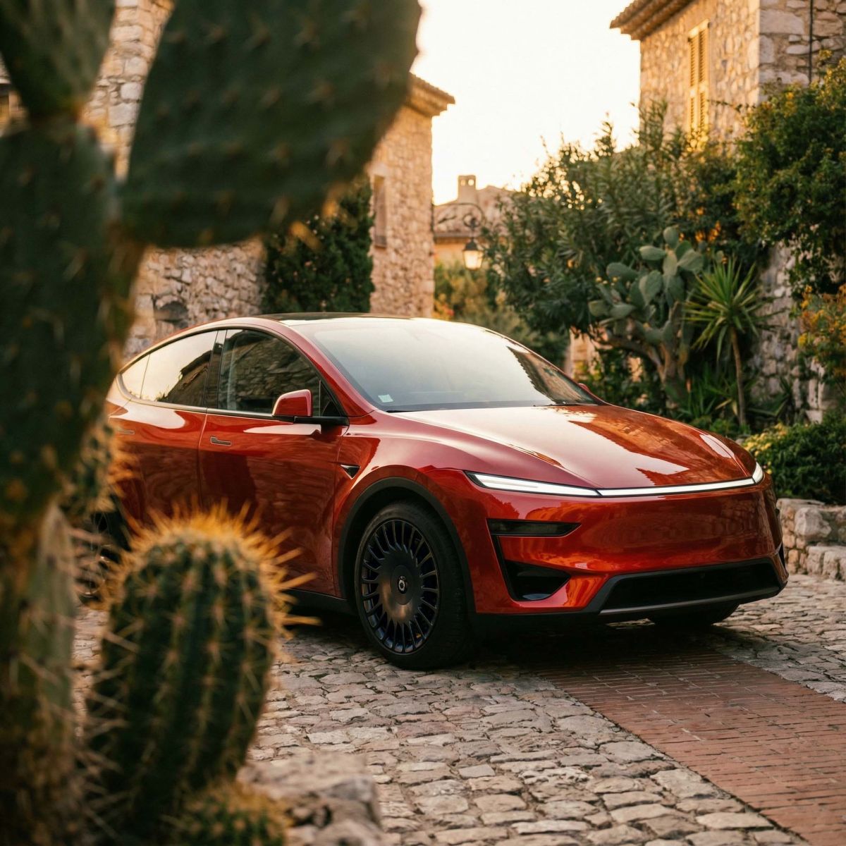 The New Aero The Razor Tesla Σετ 4 τροχών 19 ιντσών με διαμορφωμένη ροή κατεύθυνσης για Model Y