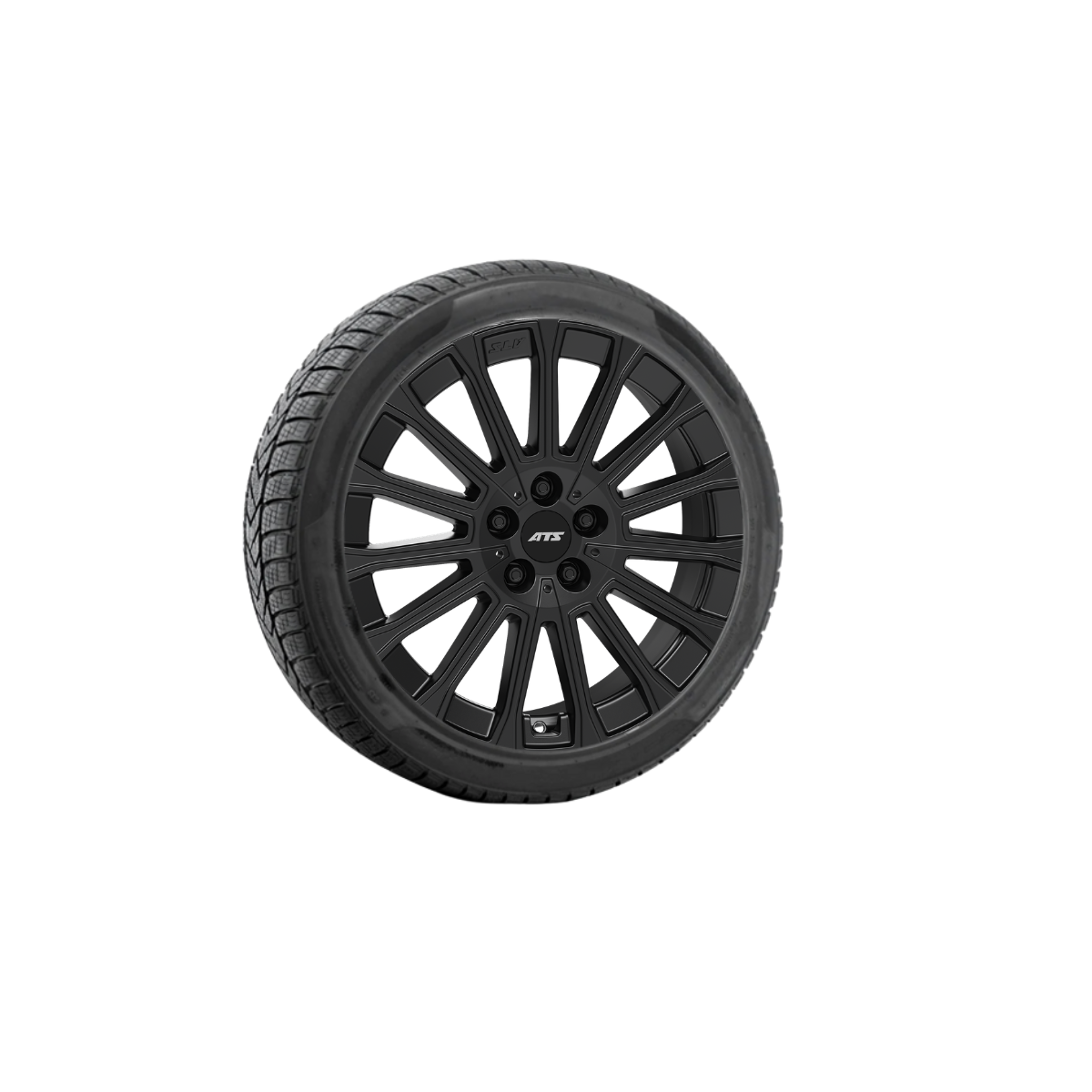 Komplette 18'' vinterhjul til Tesla Model Y , standard baghjulstræk, modelår 2025 og frem – AT23-fælge med dæk (sæt med 4)