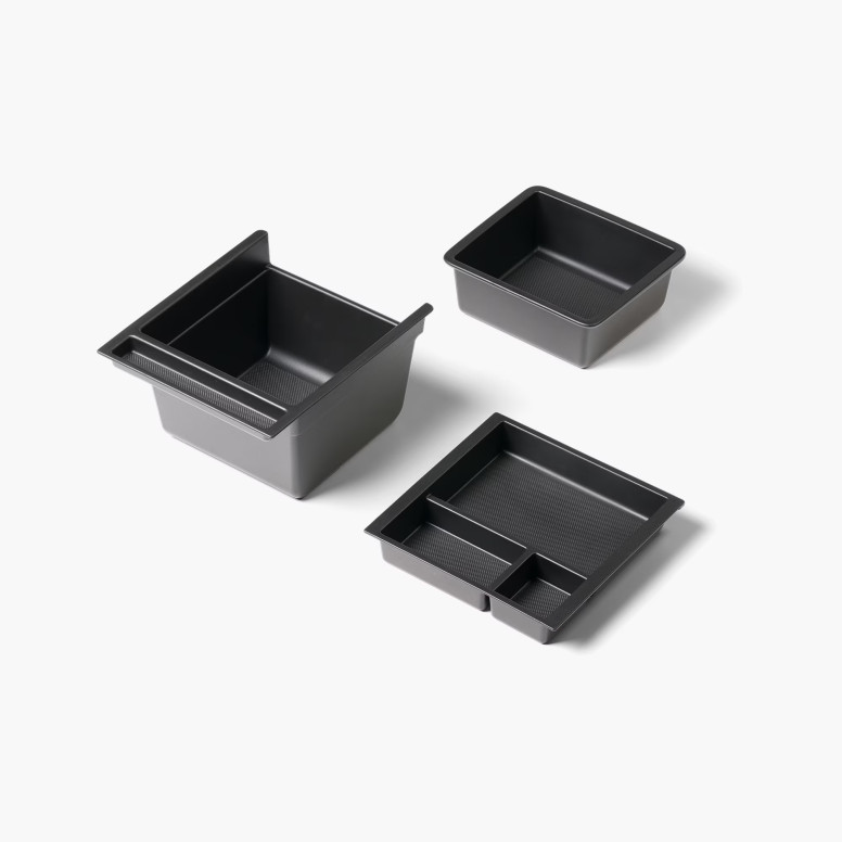 Set di 3 organizer per console centrale e bracciolo per Tesla Model Y Juniper 2025+