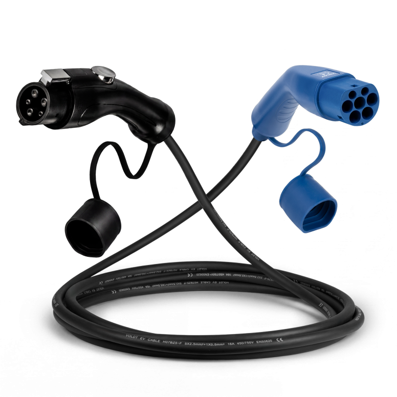 Cavo di ricarica Tipo 1 - Tipo 2 - 3,7 kW