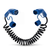 Cable de recarga en espiral Tipo 2 - Tipo 2 - 3,7 kW