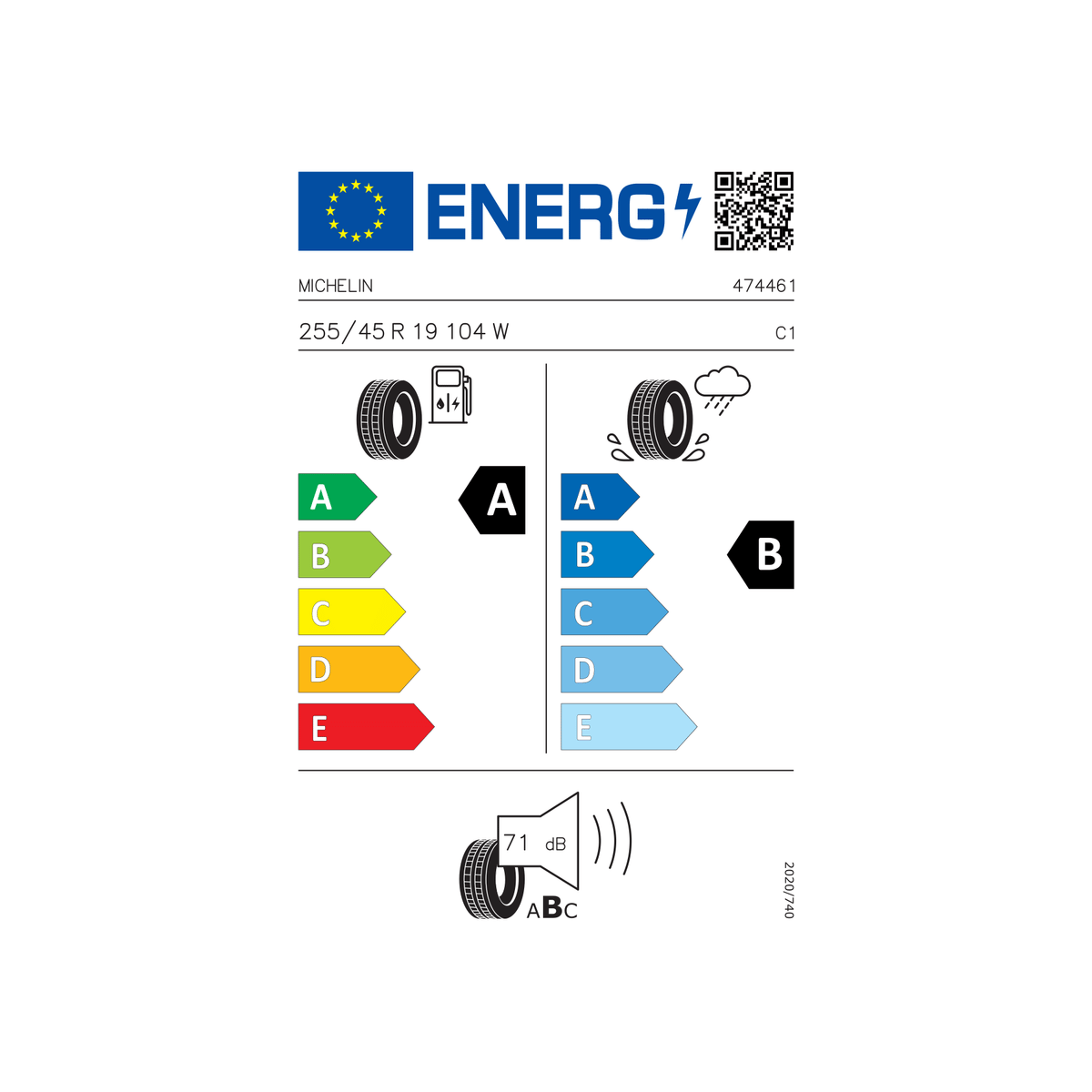 Pneu de verão Michelin Primacy 5 Energy 255/45 R19 104W XL MO
