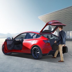Abertura com o sensor do pé para a caixa traseira - Tesla Model 3 2021