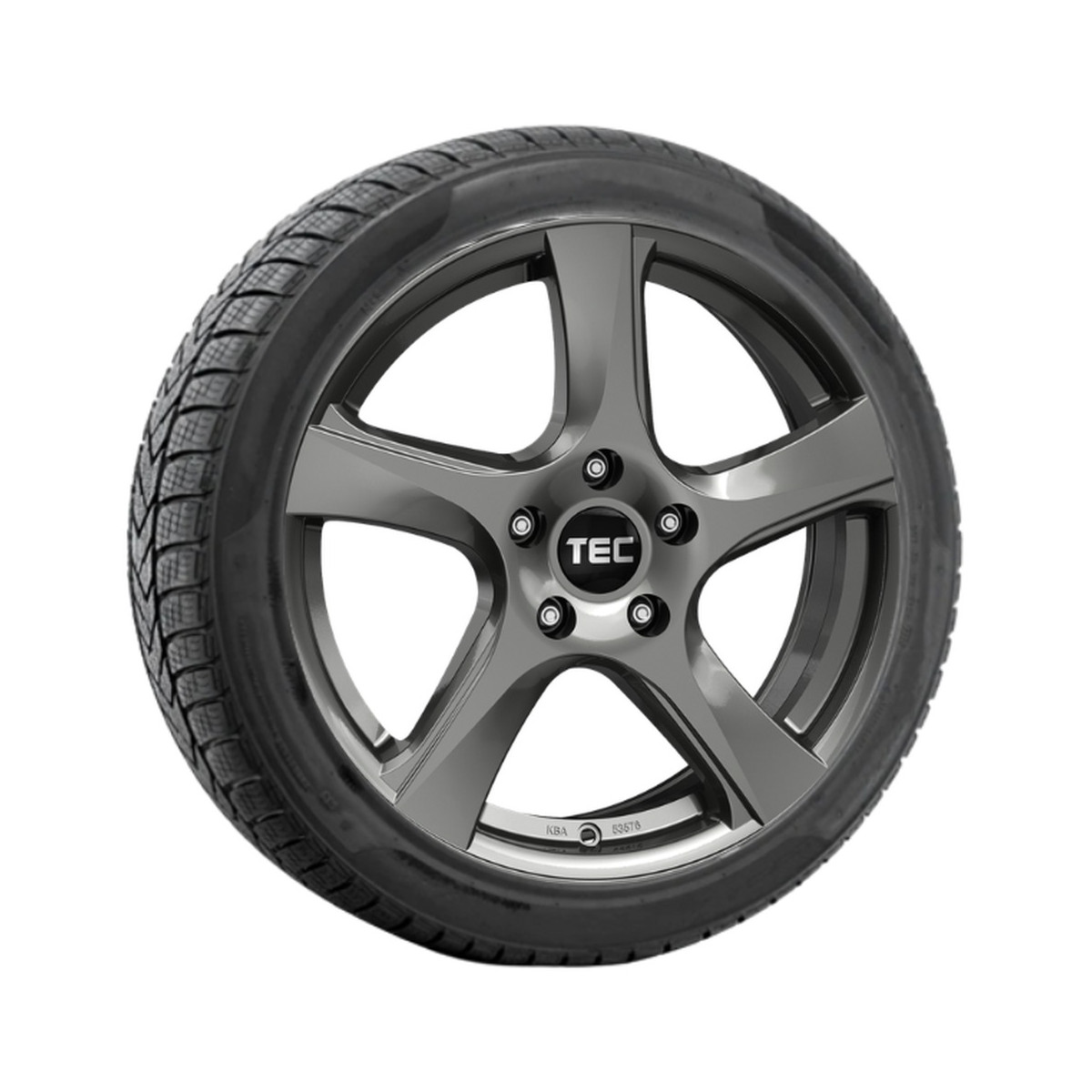 Roues complètes 19'' hiver pour Tesla Model Y - Jantes AS5 avec pneus (Lot de 4)