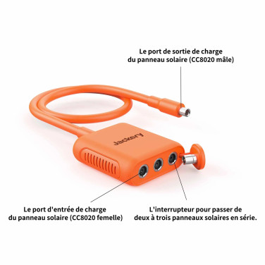 Connecteur solaire Jackery : relier 2 ou 3 panneaux