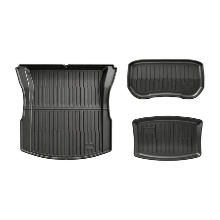 Set de 3 covorașe de portbagaj TPE cu margini înalte pentru Tesla Model 3 Highland 2024+