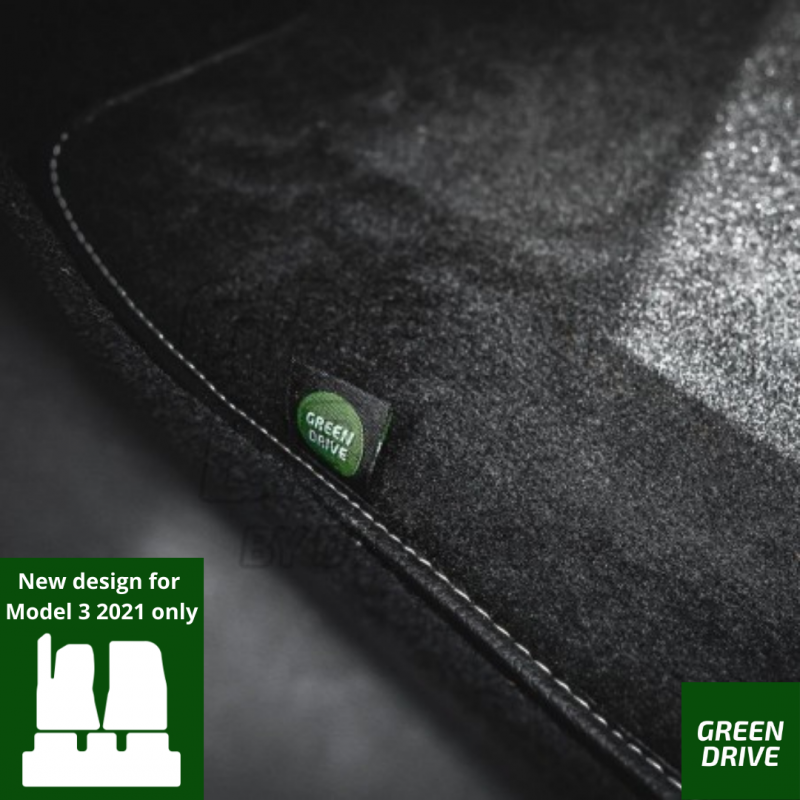Floor mats Tesla Model 3 - Green Drive Accessories