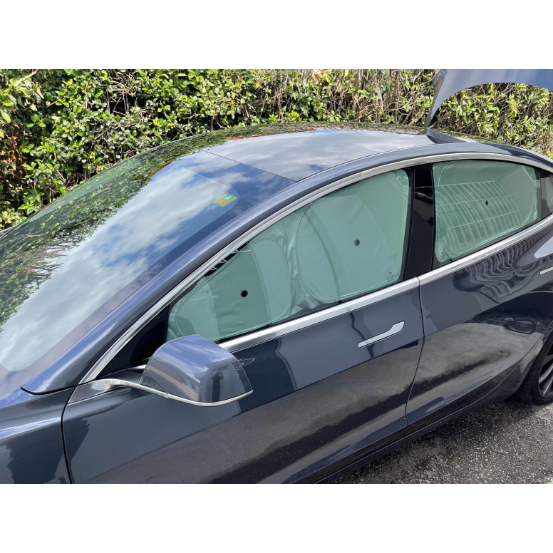 Solskærm til sidevinduer til camping - Tesla Model 3