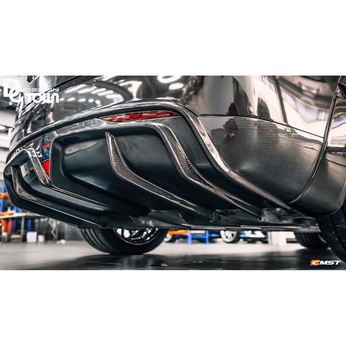 Hiilikuituinen takadiffuusori CMST® for Tesla Model X 2016-2021