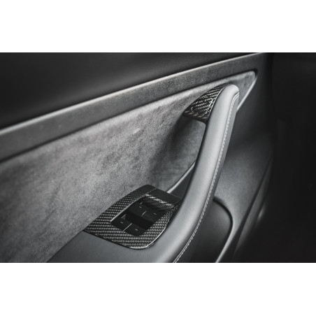 Butoane interioare de uși din carbon pentru Tesla Model 3 2019-2023 și Model Y 2022-2024