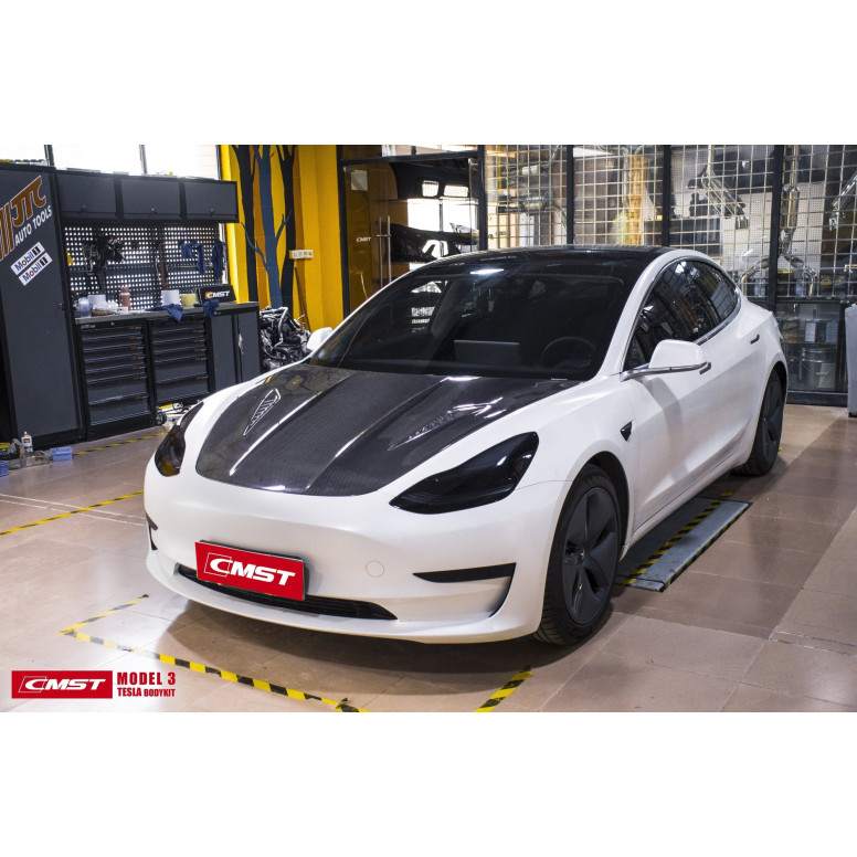 Capó de carbono versión 1 CMST® - Tesla Model 3