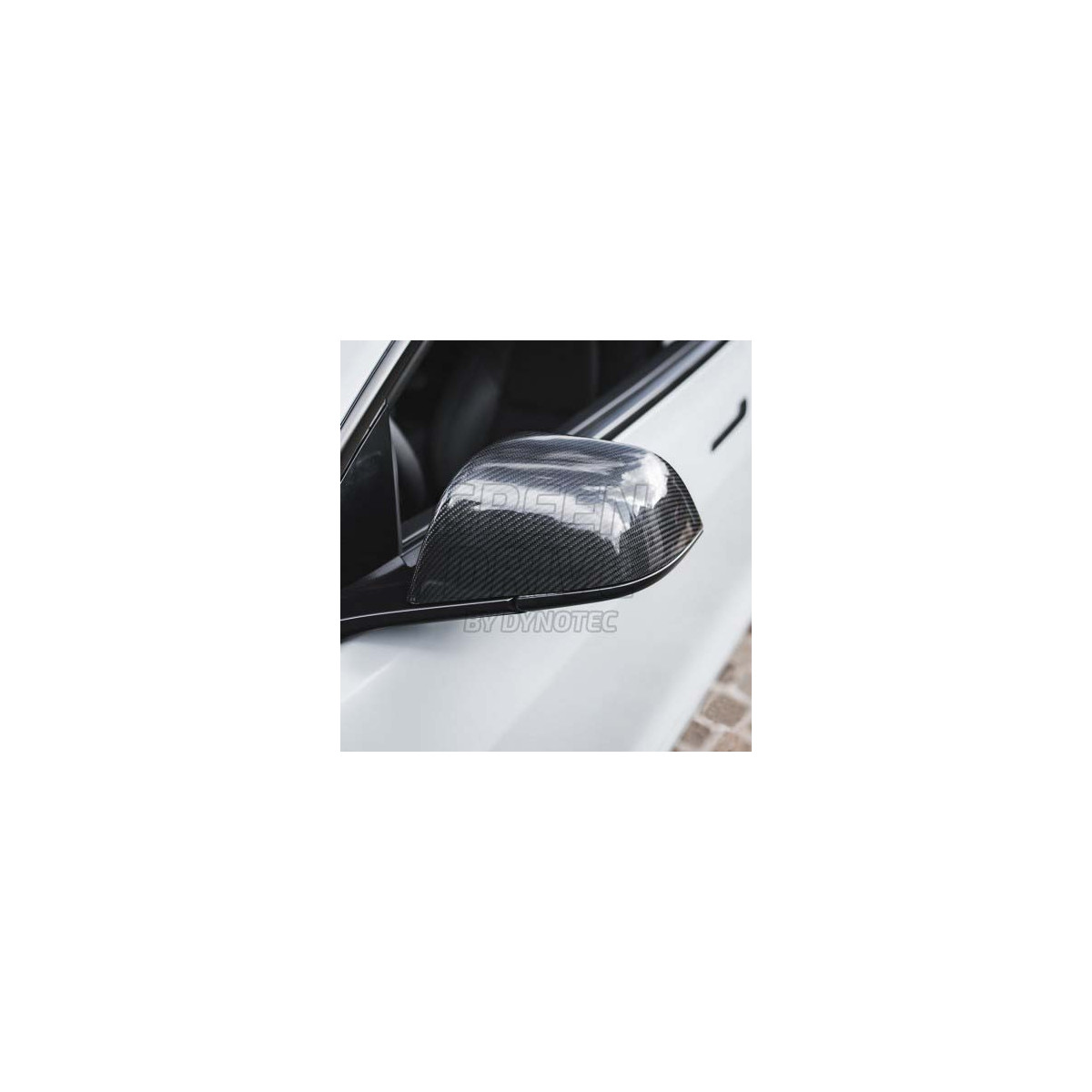 Krytky zrkadiel z karbónu - Tesla Model 3