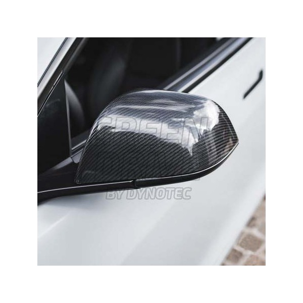 Carbon Rear View Mirror Cover - Tesla Model 3