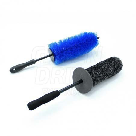 Kit de 2 cepillos premium para limpieza de llantas