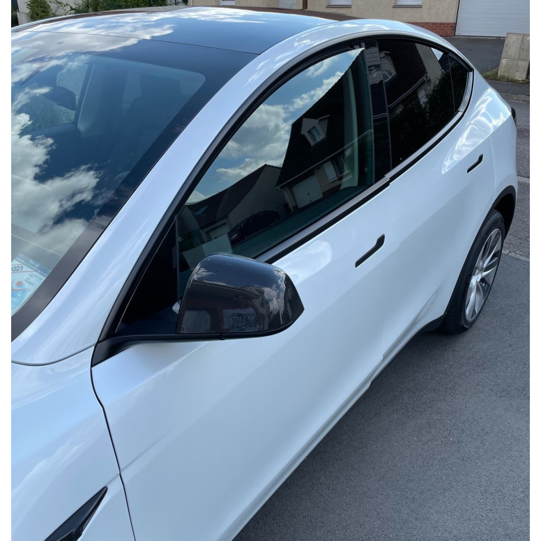 Καπάκια καθρεφτών από ανθρακονήματα για Tesla Model Y 2022-2024