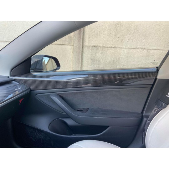 Pannelli porta in carbonio (4pcs) - Tesla Model 3 e Y (2019-2020)
