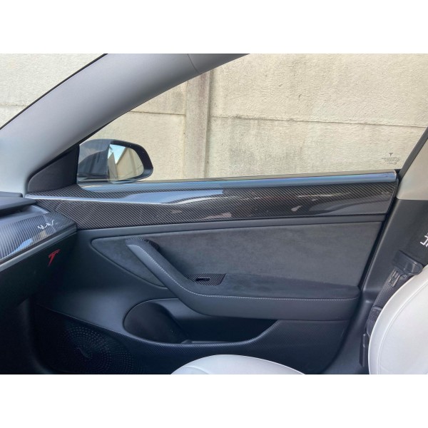 Carbon door panels (4pcs) - Tesla Model 3 and Y (2019-2020)
