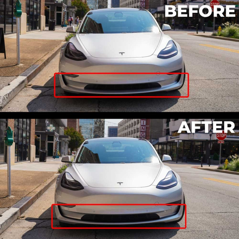 Lip liner kofangerfolie til Tesla Model 3